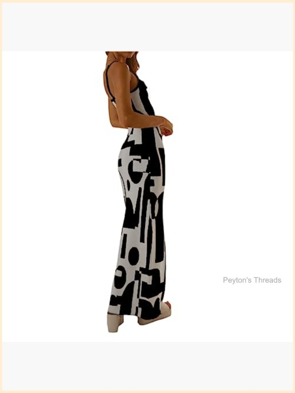 Sexy Knit Bodycon Maxi Dress Sleeveless Spaghetti Strap Backless Y2K Summer - Picture 3 of 6